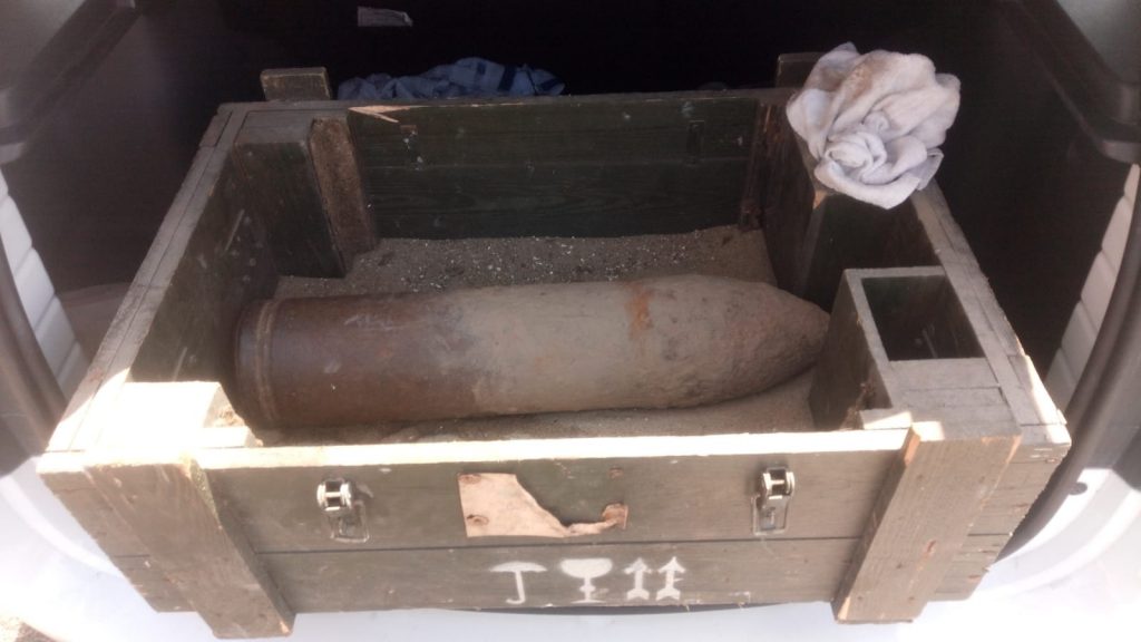 Bombă din război, dezgropată la Luncavița