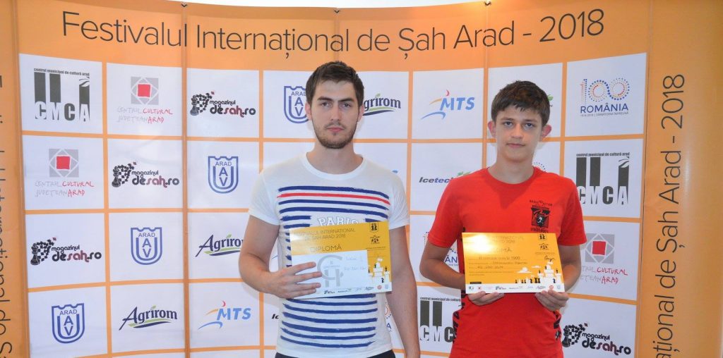 Medalii de Aur și Argint la Festivalul Internațional de Șah - Arad 2018